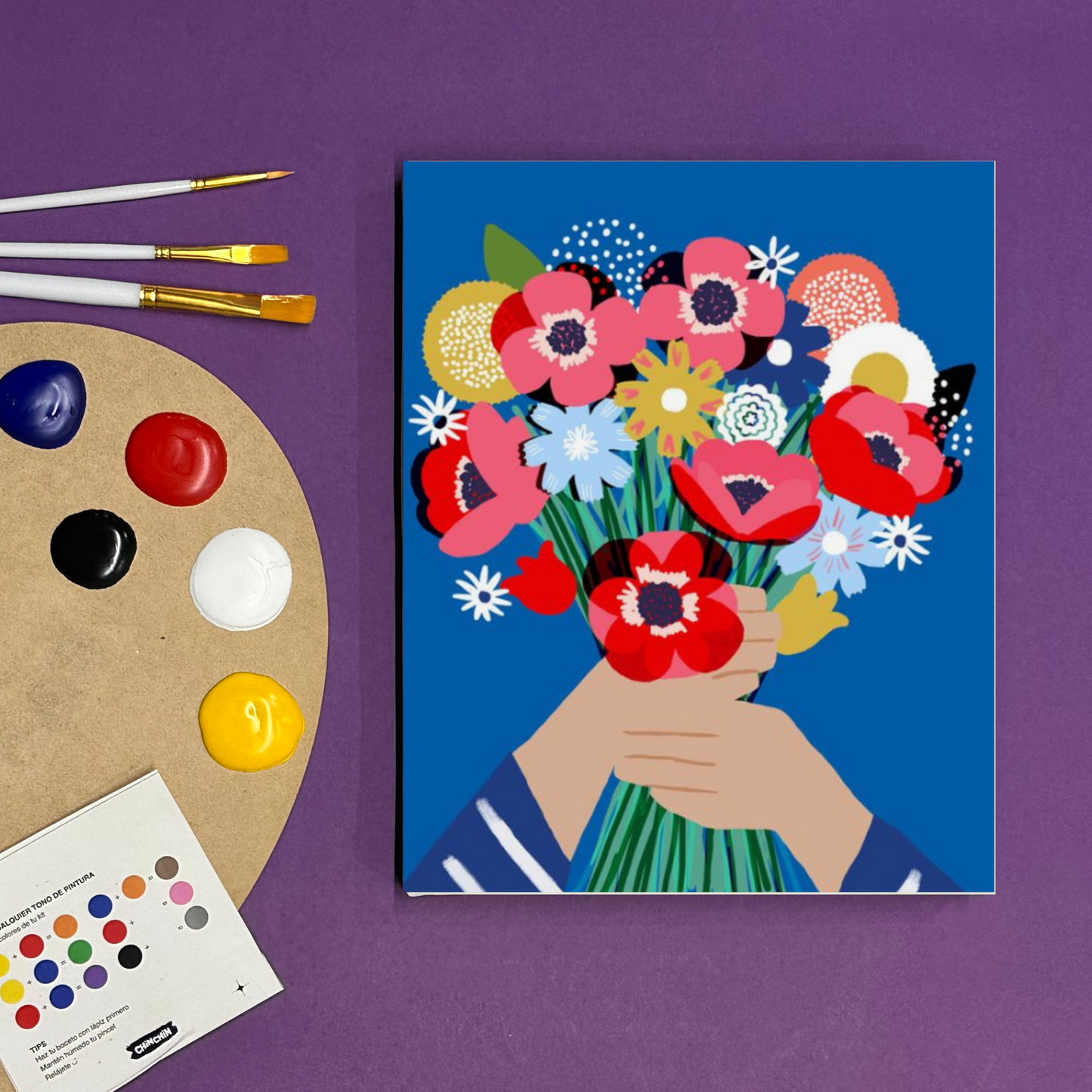 Pinta tu Cuadro de Ramo de Flores