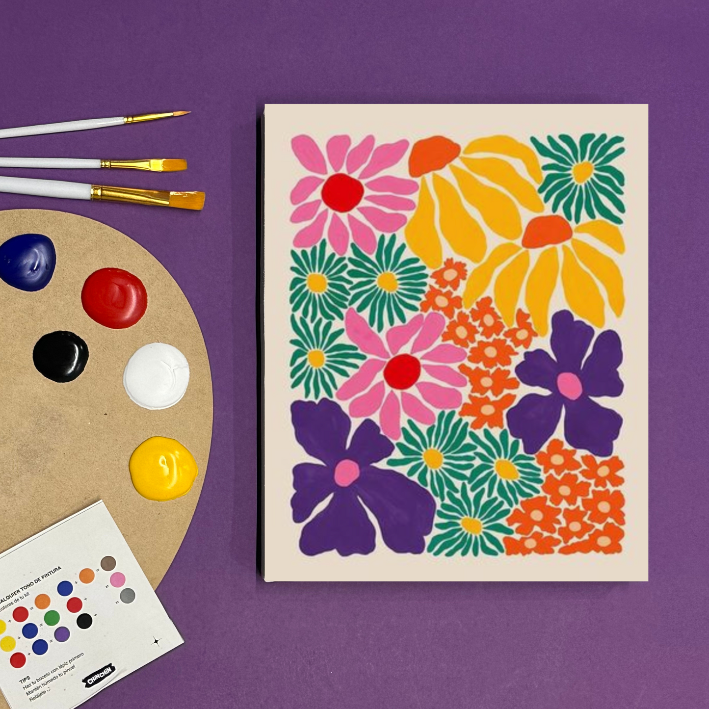Pinta tus Flores de Colores
