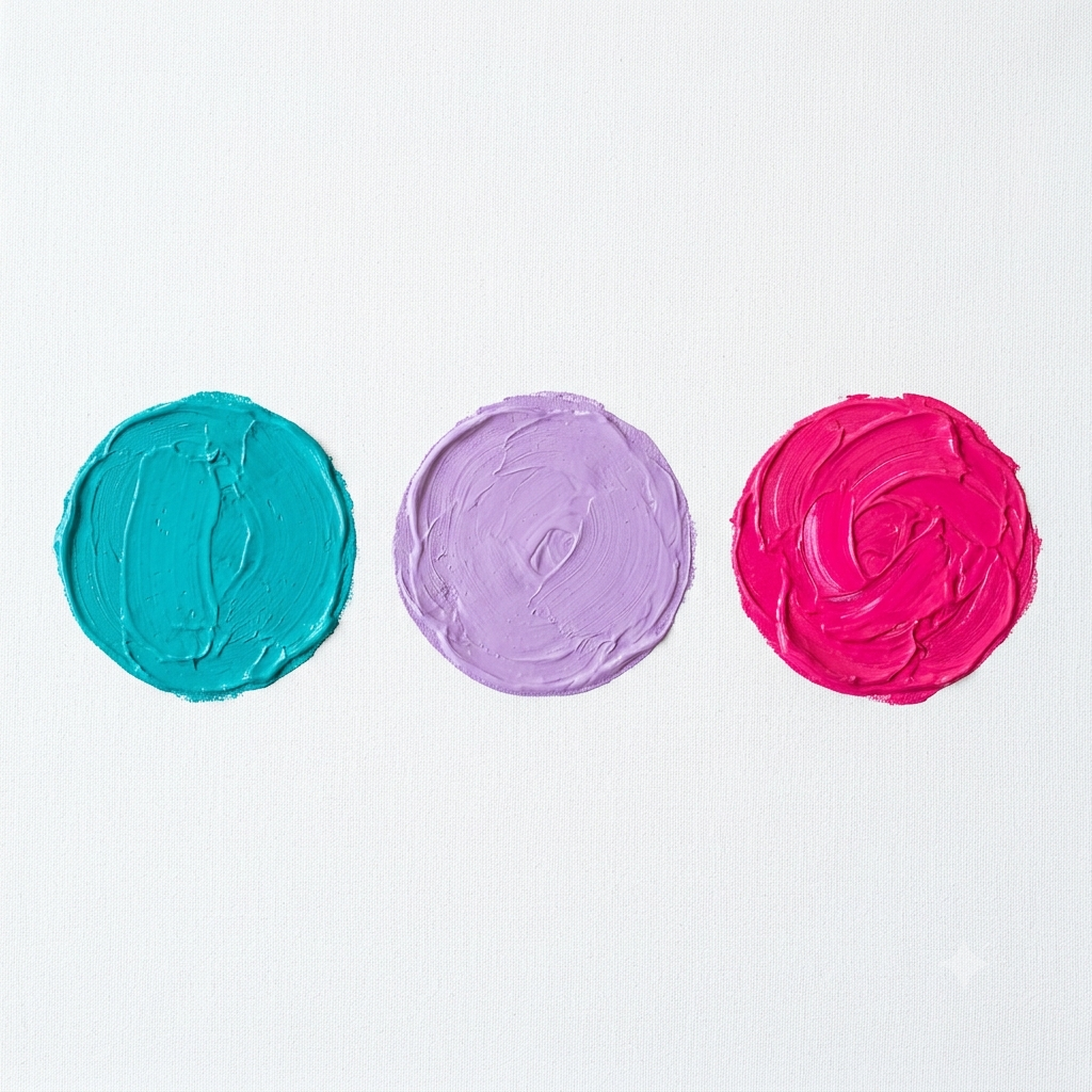 Pintura Lila, Rosa Mexicano y Turquesa 10ml